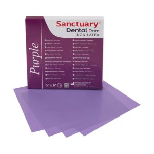 Sanctuary Powder-Free Non-Latex Purple Dental Dam (Violetinė koferdamo guma be latekso) - Image 2